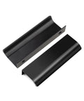 15 Pack Black Edge Cabinet Pulls Three And Three Quarter Inch Finger Pulls For Hidden Drawers And Dressers Aluminum Alloy