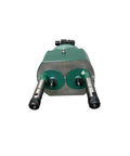 Heavy Hitter Dual Spindle Bench Drill Press Featuring Tight Multi Axis Controls For Quick Precise Tapping And Boring Tasks, dual spindle adapter front view.