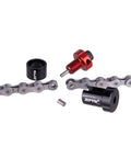 Mini Bike Chain Cutter Tool For Quick Pin Removal And Link Breaking, Lightweight Aluminum Alloy Body shown with bicycle chain