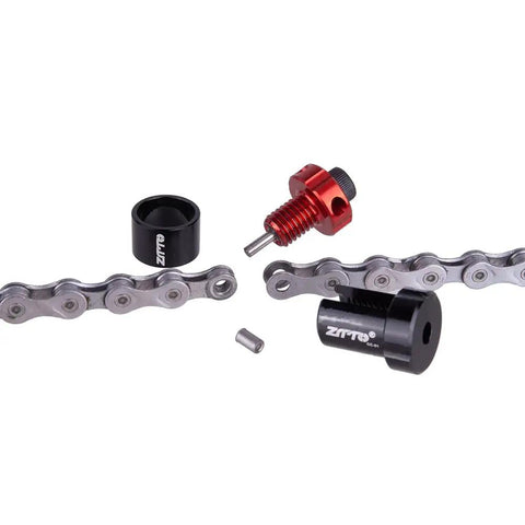 Mini Bike Chain Cutter Tool For Quick Pin Removal And Link Breaking, Lightweight Aluminum Alloy Body shown with bicycle chain