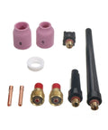 Gas Lens Collet Body Kit For TIG Welding Torches 3/32in 2.4mm, 10pc Consumables Set, Fits 9 20 25 Series Torches