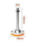 Tough As Nails Heavy Duty Leveling Screw Legs Adjustable Anti Vibration Machine Feet Carbon Steel Base Industrial Grade For Furniture Equipment 9 Pack M12 M14 M16 with M16 size and 100mm height.