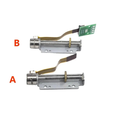 Compact 29mm Stroke Linear Actuator With Tiny 8mm Two Phase Four Wire Stepping Motor DC 5V to 6V Screw Shaft And Slider Nut A Motor Perfect Micro Positioning For CNC Robotics And DIY Projects, side view
