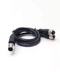 M12 Connector Cable M12 Male To Dual Female Ends A-Coded 5-Pin Straight Cable 0.5 Meter industrial use