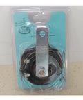 Heavy Duty 110Db 80V Electric Horn For Golf Carts, Pallet Trucks & Stacker Systems in packaging with clear instructions.