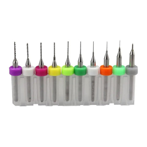 30Pcs Micro Mini Twist Drill Bit Set 0.1mm To 2.0mm Tungsten Carbide PCB Engraving Bits in plastic holder