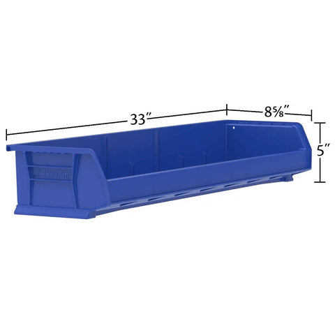 Heavy Duty Plastic Storage Bins Hanging Stacking Containers 9 Inch 33 Inch 5 Inch Blue Pack Of Four Built Tough Rustproof Water Resistant