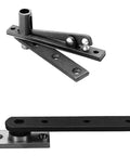 Center Hung Pivot Hinge For Interior Doors Up To 3 Ft 6 In By 8 Ft 6 In, 250 Lb Capacity, Satin Chrome Finish, Floor And Jamb Mounted