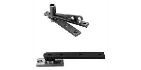 Center Hung Pivot Hinge For Interior Doors Up To 3 Ft 6 In By 8 Ft 6 In, 250 Lb Capacity, Satin Chrome Finish, Floor And Jamb Mounted