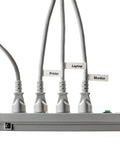 Compact Portable Label Maker Bundle Featuring Qwerty Keyboard Preview Display With Four Laminated Tape Rolls For Quick Home Office Organization Runs Totally Smooth Straight Up A Sweet Deal For Daily Grind And Quick Touch Ups labeling cables to manage workspace connections.