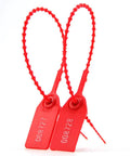 Built To Last Plastic Tamper Seals With Serial Numbers 250mm Self Locking Zip Tie Tags In Red For Fire Extinguishers