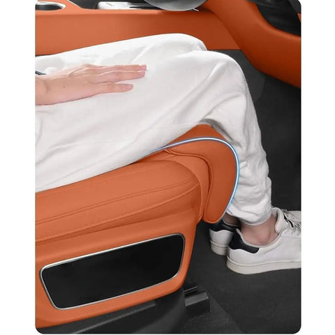 Ultra Comfy Memory Foam Car Seat Extender Cushion Custom Fit For Mini John Cooper Works Electric Models 2025 And 2026 For Major Road Trips on car seat with leg resting.