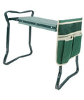Garden Kneeler Seat And Bench With Detachable Design, all-in-one kneeling pad, built-in tool bag, soft EVA foam cushion visible