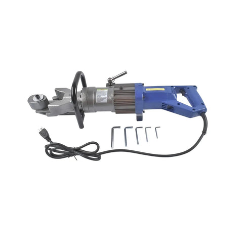Getanye 5/8 Inch Electric Hydraulic Rebar Bender HRB-16 with 900W motor, adjustable handle, and bending tools.