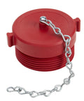 2 1/2 Inch NH NST Red Plastic FDC Plug With Rocker Lug Thermoplastic Not For Pressure Applications Male Side Connects Only To Female 2 1/2 Inch NH NST Outside Diameter Of Male Threads 3.06 Inches Ideal For Non Pressure Fluid Systems And Quick Sealing In