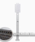 Tough As Nails EV Charger Holder Outdoor Waterproof Steel Enclosure Built Different Free Standing Base and Wall Mount Hook For Garage Use Rock Solid Protection Rack Stand Box In Black, cold rolled steel post.
