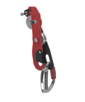 Ultra Lightweight Bobbin Caving Descender With Aluminum Pulleys Red Finish Weighs About 240 Grams Easy Rope Speed Control For Tight Passages Ideal For Spelunkers And Cave Explorers Using Eight Point Five To Eleven Millimeter Rope