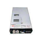 LRS-1200 12V Switching Power Supply Enclosed Industrial Grade, 1200W Peak Output, Wide Input Range 90-132VAC or 180-264VAC Switchable, Rock-Solid Short-Circuit, Overload, Over-Voltage and Over-Temperature Protection For Reliable Performance., silver metal enclosed industrial power supply with terminal block and vent slots