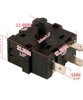 Hot Electric Room Heater Rotary Switch Selector 250V 16A with 3 Pin 2 Gear and 5 Pin 3 Gear Options for Heater Bands and Motors