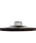 5 Inch Diamond Dry Grinding Wheel Ceramic Bond Cup Edge Polishing Disc For Concrete And Epoxy Floors With M14x50 Thread side view with hex nut.
