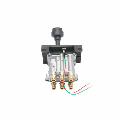 Heavy Duty PTO Hoist Air Shift Control Valve With Switch And Bright Light For Dump Truck Hydraulic System Push To Connect Fittings Fits Apsco AV-295 328388-79X K90, front view