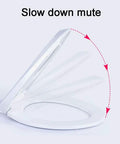 Heavy Duty Universal Toilet Seat And Lid With Drop Dead Smooth Soft Close Drop Down And Quick Release Hinges, showcasing slow close mechanism.