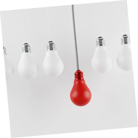 Red and white light bulbs hanging on heavy duty full thread hollow screw rods for light fixtures durable tube adapter DIY kits.