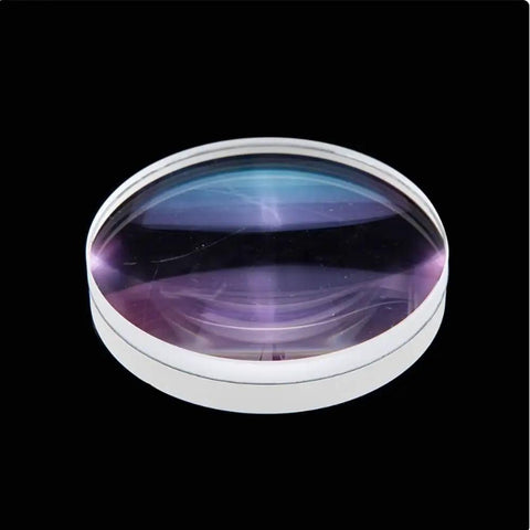 Double Layer Green Film Telescope Objective with 131mm Aperture and 700mm Focal Length on black background.