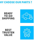 Infographic highlighting benefits: Ready to Go Shipping and Best Trusten Value with delivery truck and badge icons.