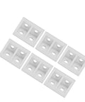 Right Angle Corner Braces 50 Pack Plastic Brackets For Drawer And Furniture Support White Durable Diy Hardware Kit For Quick Repairs And Strong Joint Reinforcement in a grid layout