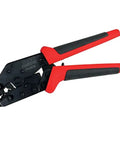 Pro Wire Crimping Tool With Interchangeable Jaws For Spark Plug Wires And Stripping Ratchet Action Multicolor Finish