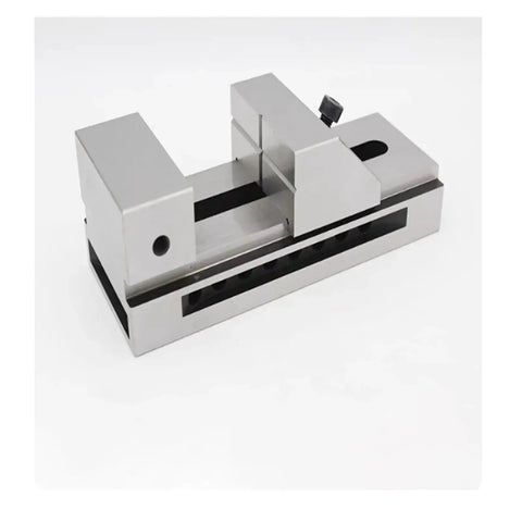 Two Point Five Inch CNC High Precision Flat Vise With Quick Adjust Jaw For Fast Acting Right Angle Grinding And Milling Bench Fixture Built Tough For Metalworking And CNC Machining, steel body