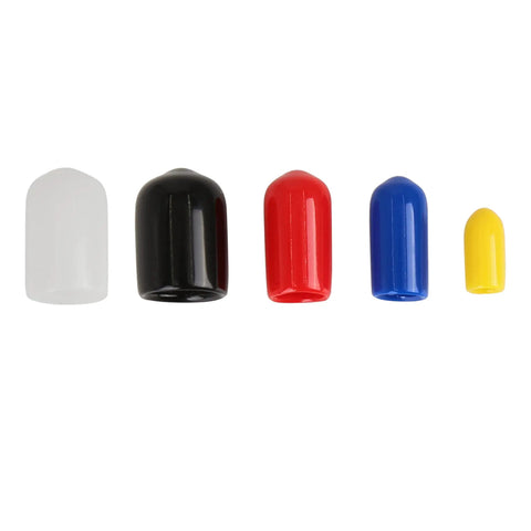 Universal Vacuum Line Cap Protector Kit For Cars And Engines, Assorted 1/8 3/16 1/4 3/8 5/16 Inch Caps In Yellow Blue Red White Black