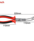 9 Inch Long Reach Hose Clamp Pliers With Flexible Wire Shaft For Diesel Engines, Tight Spaces Tool Kit A Model 0-75mm Soft Grip Handles And Effortless Removal Plus Installation Experience, 220mm