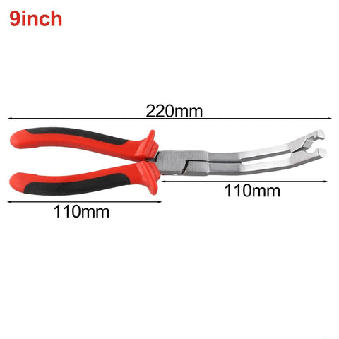 9 Inch Long Reach Hose Clamp Pliers With Flexible Wire Shaft For Diesel Engines, Tight Spaces Tool Kit A Model 0-75mm Soft Grip Handles And Effortless Removal Plus Installation Experience, 220mm