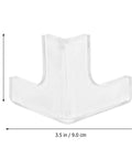 Clear silicone corner protector from the eight pack silicone corner protectors for furniture and desks easy peel and stick no drilling needed