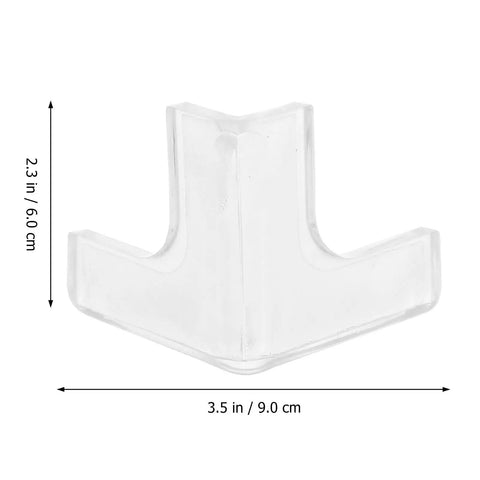 Clear silicone corner protector from the eight pack silicone corner protectors for furniture and desks easy peel and stick no drilling needed