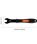 Bike Cone Wrench Set 13mm To 19mm 7-Piece For Wheel Hub Axle Nut Install Remove Spanner Repair Kit For Bicycle Maintenance Beefy Pro Grade Heavy Duty Carbon Steel Tools, featuring detailed dimensions