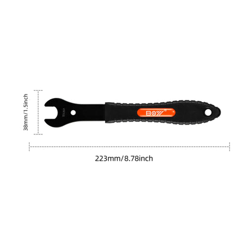 Bike Cone Wrench Set 13mm To 19mm 7-Piece For Wheel Hub Axle Nut Install Remove Spanner Repair Kit For Bicycle Maintenance Beefy Pro Grade Heavy Duty Carbon Steel Tools, featuring detailed dimensions