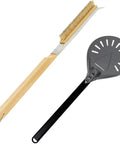 Pizza Oven Accessories Kit With 8 Inch Turning Peel Brush And Stone Scraper Tools And Supplies Set For Outdoor Ovens Great For Backyard Pizza Nights Compatible With Ooni Gozney Ninja Solo Ovens Easy Turn And Clean
