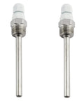 Two Pack Half Inch NPT Stainless Steel Thermowell With Nylon Cable Gland For Temperature Sensors, Heavy Duty, Rust Resistant, 100mm Length