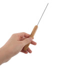 Worm Baiting Needle Tool With Stainless Steel Threader And Wood Handle For Easy Bait Rigging Comfortable Worm Baiting Tool For Freshwater And Saltwater Fishing, wood grip
