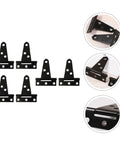 Heavy Duty Black Painted T Shaped Door Hinges Galvanized Steel With Screws 2 Inch Furniture And Gate Hinge Set