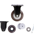Premium Heavy Duty 125Mm Polyurethane Swivel Castor Wheels For Office Chair Industrial Trolley Furniture Built Like A Tank No Sweat Hardware Setup Replacement with mounting hardware.