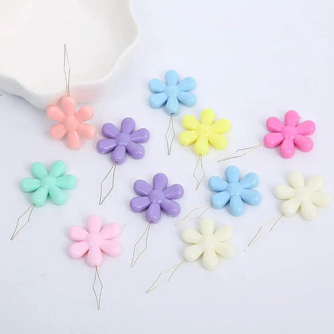 40 Piece Dope Petal Shaped Needle Threader Set In Assorted Colors For Hand Sewing, Cross Stitch, And Clothes Repair