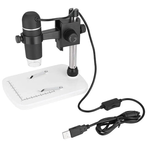 Handheld USB Digital Microscope With 5MP HD Camera, 300x Magnification, 30fps Video, LED Illumination, And Measurement Stand Dope Close Up Shots For Jewelry, Stamps, Electronics, And Tiny Parts Inspection on stand with USB cable