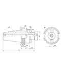 Precision Cnc Milling Collets And Standard Taper Tool Holders With Heavy Duty Stainless Steel Construction showing detailed dimensions.