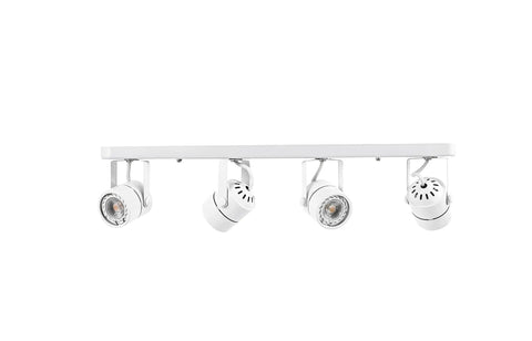 Plug-In 21 Inch Track Lighting Kit with 4 Dimmable GU10 LED Bulbs, Warm White 3000K, CRI90, 4-Head Track Light Fixture