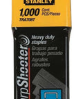 Pro Grade Half Inch Leg Staples For Staple Guns Bulk Pack One Thousand Count heavy duty staples in black packaging for outdoor use.