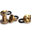 Upgraded Gold Stainless Steel Grip Screws For Beretta 92 Series with spare O-rings and T10 Torx drive, heavy duty firearm parts.